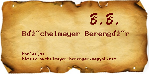 Büchelmayer Berengár névjegykártya